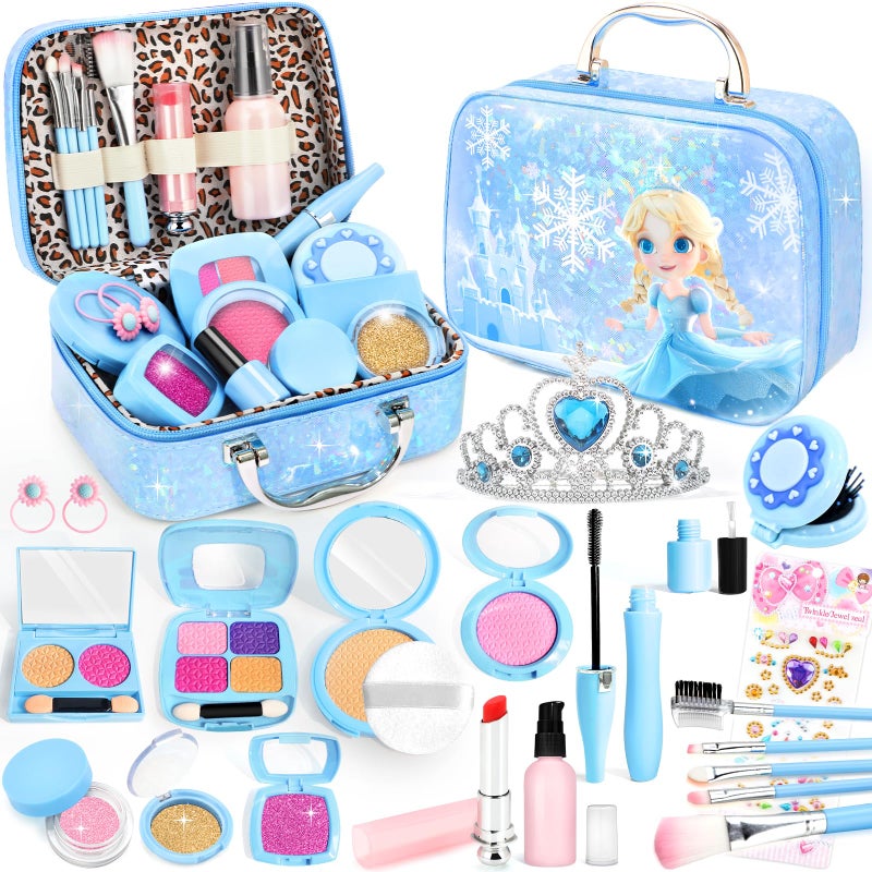 INNOCHEER Pretend Makeup for Toddlers  Toy Play Makeup Set for Kids 3-5  Toddler Makeup Kit Pretend  Frozen Toys for Kids Fake Makeup  Gifts Toys for 2 3 4 5 6 7+ Year Old Girls (Not Real Makeup) - Image 1